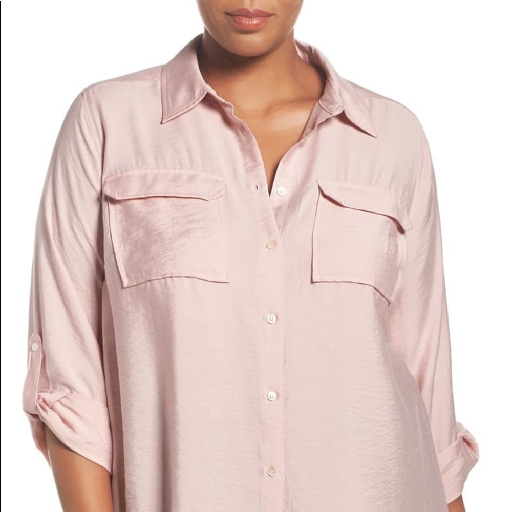 Vince Camuto Rumple Blouse Relaxed Utility Shirt